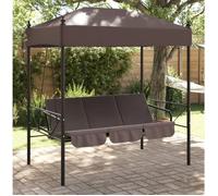 Vidaxl Balancelle De Jardin Avec Auvent Marron Café Acier