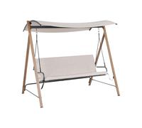 Balancelle de Jardin Moderne Auvent en Acier Polyester Beige Bonagia