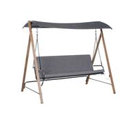 Balancelle de Jardin Moderne Auvent en Acier Polyester Gris Bonagia