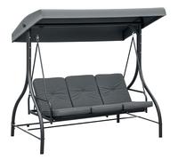 Balancelle de Jardin Outsunny Métal 195x117x175cm Gris