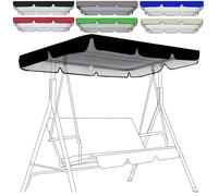 Balancelle de jardin réglable - Coussin amovible pour une relaxation ultime, parfait siège de balançoire de patio (taille : 248,9 x 185,4 x 17,8 cm, couleur : noir)