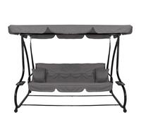 Springos® Balancelle De Jardin 4 Places 220 X 162 Cm Avec Coussins, Banc-Balancelle Avec Porte-Gobelets Et Fonction Lit Multicolore
