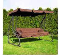 Balancelle De Jardin - Springos - 4 Places - Toit Inclinable - Coussins Inclus - Porte-Gobelets Multicolore