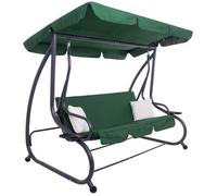 Balancelle de jardin - Springos - Venedig - 3 places - Toit réglable - 2 coussins inclus