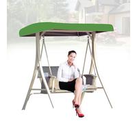 Balancelle de Jardin - Toit de Rechange pour Balancelle de Jardin,Imperméable Protection UV Housse de Rechange Toit de Balançoire pour Balançoire Terrasse Balcon,Vert,210D: 191 * 120 * 18/23cm