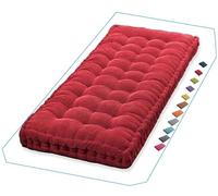 Balancelle de porche épaisse et dossier - Accessoire de hamac en rotin pour intérieur et extérieur de 101,6 à 152,4 cm (rouge, 100 x 50 cm)