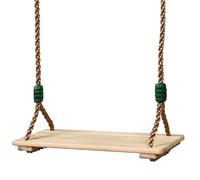 Balancelle d'extérieur réglable en bois - Patineuse suspendue résistante aux intempéries avec sangles de connexion - Balançoire d'arbre lisse pour enfants et adultes Système de câble de relaxation