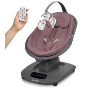LIONELO BLOSSOM Berceuse Bébé Électrique jusqu'à 9 kg Transat Enfants Dossier Réglable Bercement Naturel 5 Vitesses Siège Ergonomique Télécommande Bluetooth, 5 Mélodies (PINK) (Pink) (Pink)