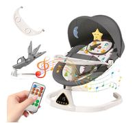 Balancelle électrique pour bébé, minuterie, musique Bluetooth + télécommande, capacité de poids de 0 à 18 mois, 15 kg.