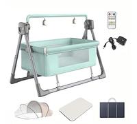 Balancelle électrique réglable pour bébé - Berceau automatique pour nouveau-nés, lit bébé sûr avec fauteuil inclinable pour chambre d'enfant, mouvement apaisant, équipement parfait pour dormir et