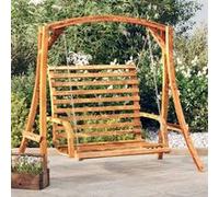 Balancelle en bois courbé avec finition en teck - VidaXL - 126x63x92 cm - Meuble de jardin Marron G