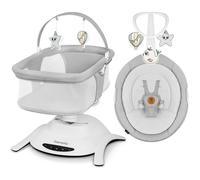 LIONELO Transat électrique Bella Set 2 en 1 nacelle 360° bébé jusqu'à 9 kg 5 vitesses Gris