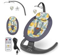 Balancelle et transat LIONELO Ralf 2en1 avec 12 mélodies et 5 vitesses de balancement