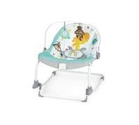 BRIGHT STARTS Rocker évolutif Wild Vibes, vibrations apaisantes, 2 positions d'inclinaison, jusqu'à 36 mois blanc TU