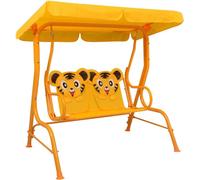 Balancelle hollywoodienne pour enfants Jaune 115 x 75 x 110 cm Tissu