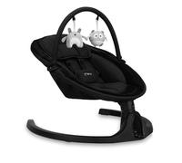 MoMi KENANI ONYX - Balancelle Bébé Électrique - Bluetooth - Télécommande - Jouets Inclus - Écran LED - Noir
