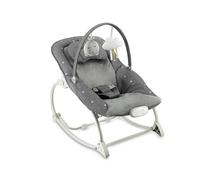 MoMi LAPIS Transat Bébé avec Module Sensoriel - 8 mélodies - 3 modes de vibration - Gris Foncé