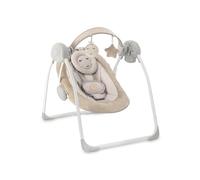 Balancelle MoMi LISS pour bébés jusqu'à 9 kg, pliable, à piles ou secteur avec câble USB, harnais 5 points, arche avec jouets, 6 mélodies, minuterie, 5 vitesses de balancement