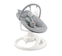 Momi Pearl Balancelle Bébé Électrique 360° - 10 Mélodies - 5 Modes De Balancement - Arche À Jouets ¿ Gris Multicolore