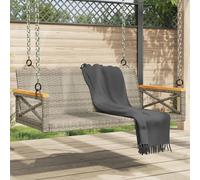 vidaXL Balancelle suspendue 109x62x40 cm résine tressée noire 2 personnes