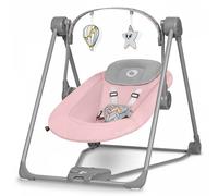 Lionelo OTTO Transat, Bebe Balancelle Bebe jusqu'à 9 kg, Jouets Interactifs | Sons de la Nature, 5 Vitesses de Bercement, Coussin pour la Tête, Fonctionnement Silencieux