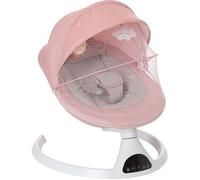 Balancelle Rose Bluetooth pour bébé 0-12 mois,Balançoire électrique 5 vitesses,Transat avec télécommande et Affichage LED