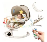 Balancelle Transat Bébé Électrique 3 en 1 , chaise berçante électrique pour bébé 5 vitesses télécommande intérieur et extérieur