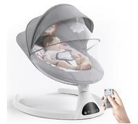 Balancelle Transat Bébé électrique multifonctionnel confortable réglable gris