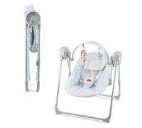 Balancelle-transat Électrique Kinderkraft Swingee Avec 5 Vitesses, Pliage Compact, 8 Mélodies Et Harnais 5 Points Gris TU