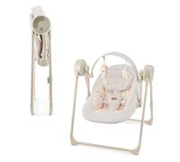 Balancelle-transat Électrique Kinderkraft Swingee Avec 5 Vitesses, Pliage Compact, 8 Mélodies Et Harnais 5 Points Beige TU