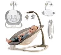 Balancelle Transat Pascal Avec 12 Mélodies, Vibrations Et Pliage Compact Grey Dove TU