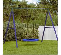 Balancelle Vidaxl Balançoire en nid Bleu 100 x 100 x 180 cm Plastique