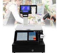 Balances d’Impression d’étiquettes,Balance d’Impression d’étiquettes de Prix numérique,Balance de calcul de Prix numérique à Affichage Double Face Commerciale, capacité de 30 kg / 66,14 LB,