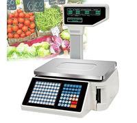 Balances d’Impression d’étiquettes, Balance de calcul de Prix, 63 Touches de Raccourci, Double Affichage arrière, Balances numériques à Code-Barres pour supermarché, Magasin de détail, pesag