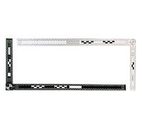 Balances de référence réversibles en forme de L (noir blanc), règles en PVC pour preuves photo, scène de crime, approvisionnement médico-légal, 5 pièces/lot (450 x 180 mm, angle droit)