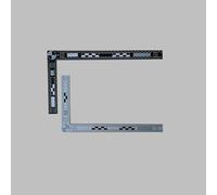 Balances de référence réversibles en forme de L (noir blanc), règles en PVC pour preuves photo, scène de crime, approvisionnement médico-légal, 5 pièces/lot (300 x 150 mm, angle droit)