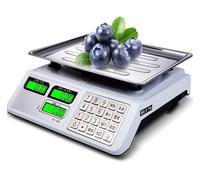 Balances électroniques de cuisine, balance de comptoir électronique, affichage étanche en acier inoxydable pour légumes et fruits, balances électroniques multifonctionnelles pour la restauration