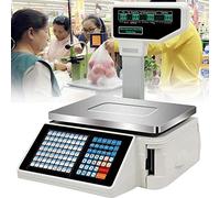 Balances numériques de Codes-Barres,Balance d’Impression de Codes-Barres,Balance électronique de calcul de Prix numérique avec imprimante d’étiquettes et de reçus-avec Scanner Portable, avec