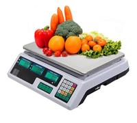 Balances Numériques électroniques De 40 Kg avec Câble De Charge, Balances De Table De Magasin, Balances De Calcul De Prix, Balances De Marché De Fruits Précises pour Le, White, 40kg/2g