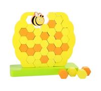 balancier en bois Honingraat jaune 21 cm