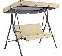 Balançoire à baldaquin - Auvent réglable, coussin amovible, banc de terrasse extérieur pour se détendre et profiter de votre espace extérieur