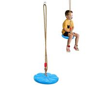 Balançoire à corde d'escalade pour - Siège de bàlançoìre đ'arbre rond 90 cm, còrde d́'aire dè jeux | Bałançoiŗe d́e cabane dans les arbres en plein air, avec sangles, pòur eńfants, jeu dë jard