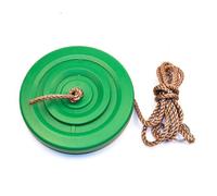 Balançoire À Disque En Plastique Vert Avec Corde Soyeuse Résistante Aux Intempéries
