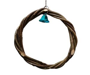 Balançoire à oiseau - 20 cm - Grande balançoire pour perroquet - Perchoir à mâcher en bois avec clochette - Jouet à mâcher pour perruches, pinsons, canaris, calopsittes, petites
