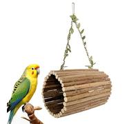 Balançoire à oiseaux - 26 x 15 x 15 cm - Perchoirs pratiques pour cages à oiseaux - Balançoire de jeu suspendue en bois - Jouet pour perruches - Balançoire à cage à oiseaux pour jouer, enrichissement