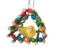 Balançoire à oiseaux | Perchoir coloré en bois - Balançoire à oiseau stimulant le mouvement Jouet pour l'activité interactive, pour calopsittes, perruches, canaris inséparables, cochon d'Inde