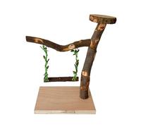 Balançoire à oiseaux pour perroquets - Jouet en bois - Perchoir - Plateau d'alimentation pour oiseaux de petite taille - Perchoir pour oiseaux de petite taille