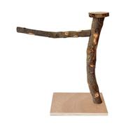 Balançoire à oiseaux pour perroquets - Jouet en bois - Perchoir - Plateau d'alimentation - Tasses d'entraînement pour perroquets de petite taille