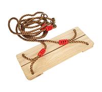 Balançoire à siège Suspendu pour Enfants, balançoire en Bois pour Enfants et Adultes, Conception de Forme Unique avec Boucle de réglage en métal, Corde tressée Multi-brins pour