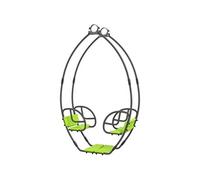Outsunny Balançoire pour enfants – Structure métal, 2 places, 3–6 ans, 110,5×40,5×180 cm Vert